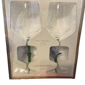 Cynthia Rowley set of 2 wine glasses